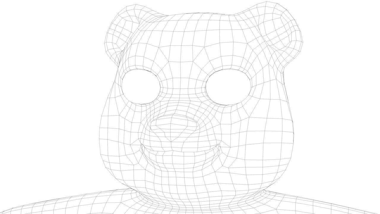 Panda bear Low-poly 3D model_14