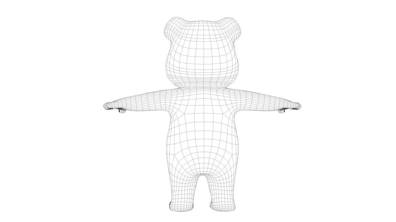 Panda bear Low-poly 3D model_12