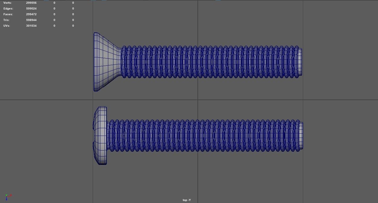 Machine Screws 3D Model 3D model_8