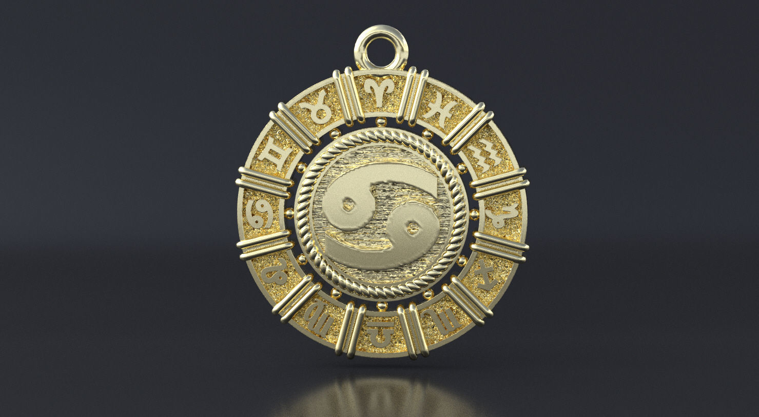 Zodiac symbol CANCER 3D print model 3D print model_3