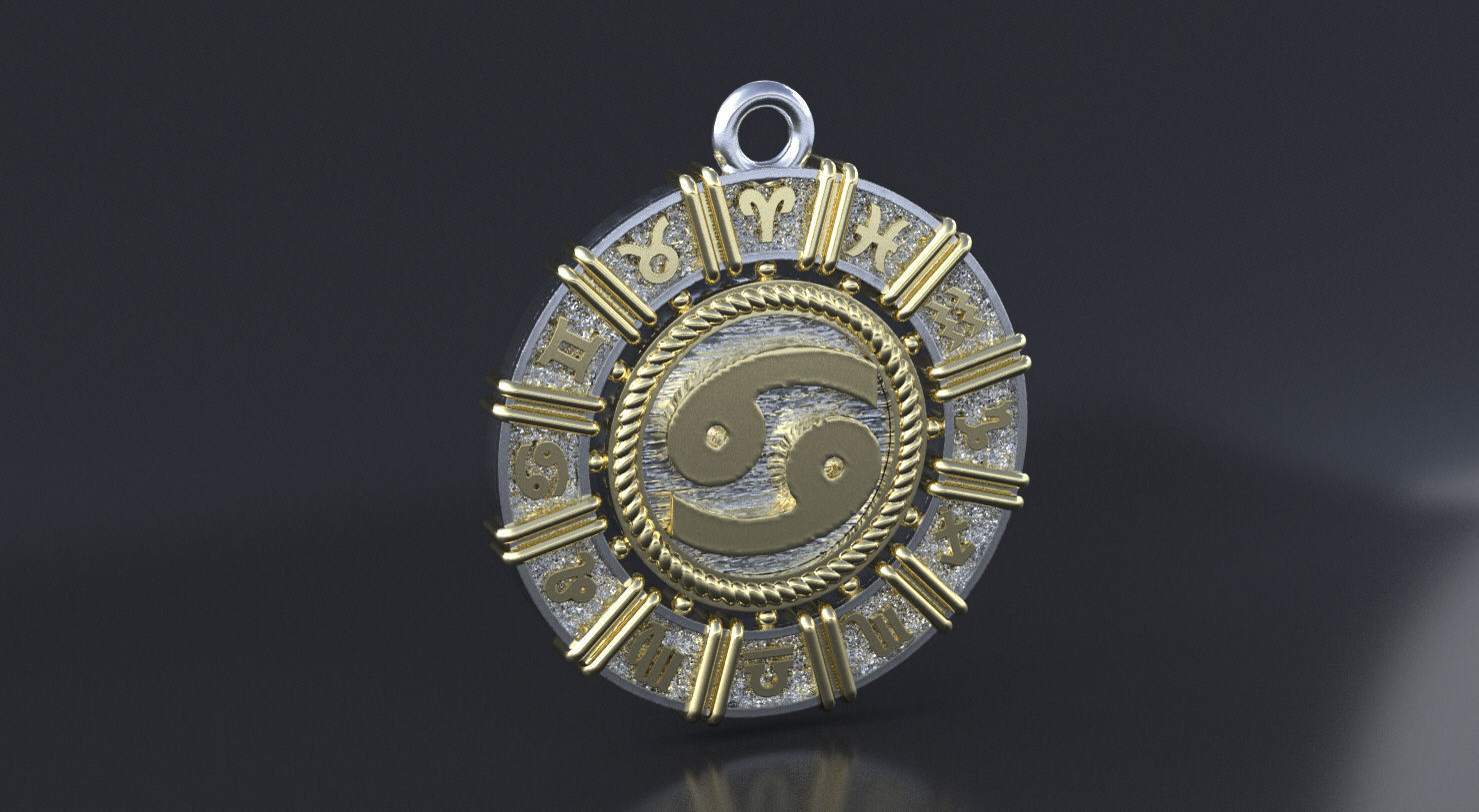 Zodiac symbol CANCER 3D print model 3D print model_1