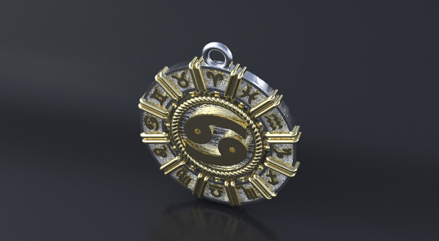 Zodiac symbol CANCER 3D print model 3D print model_2