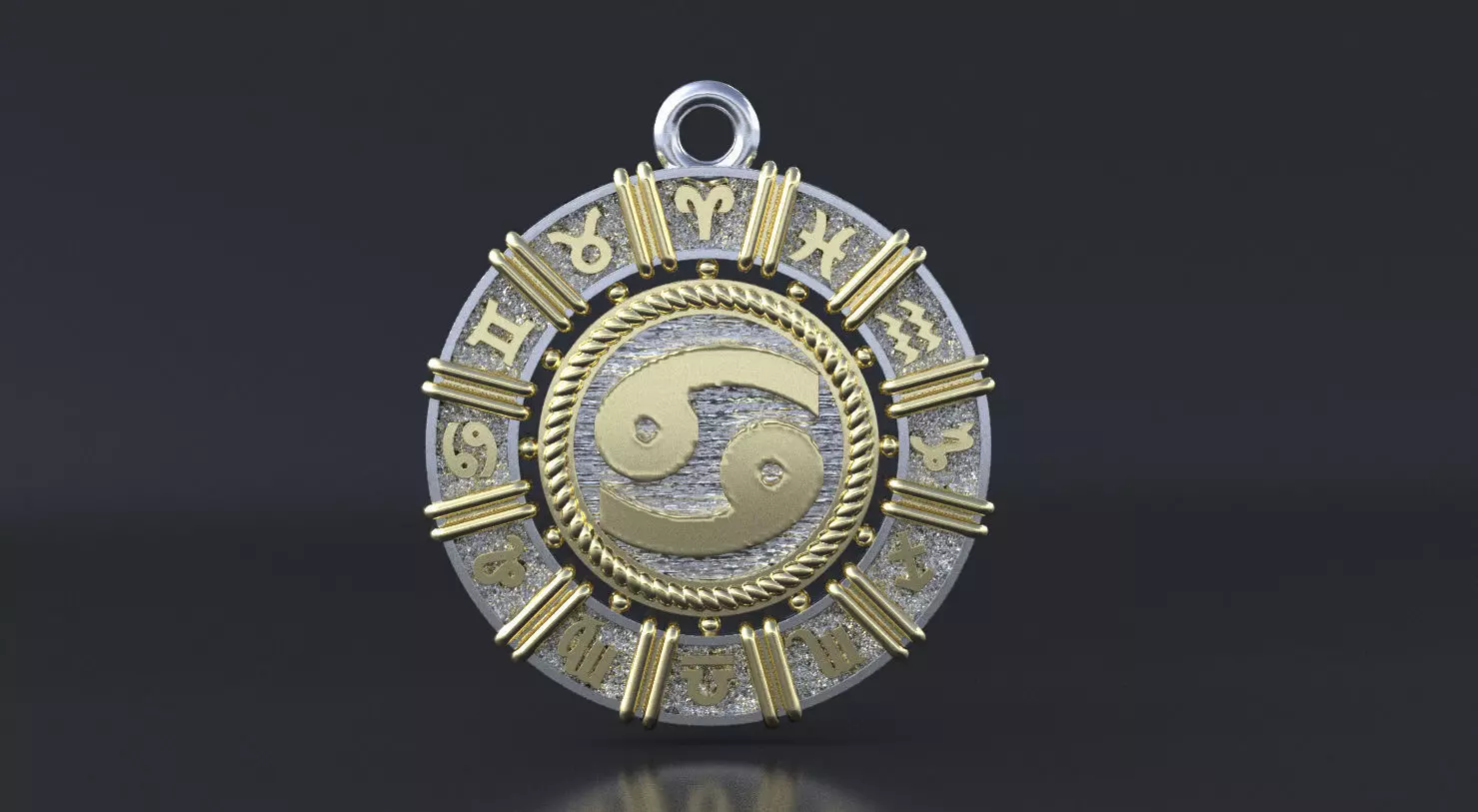 Zodiac symbol CANCER 3D print model 3D print model_0