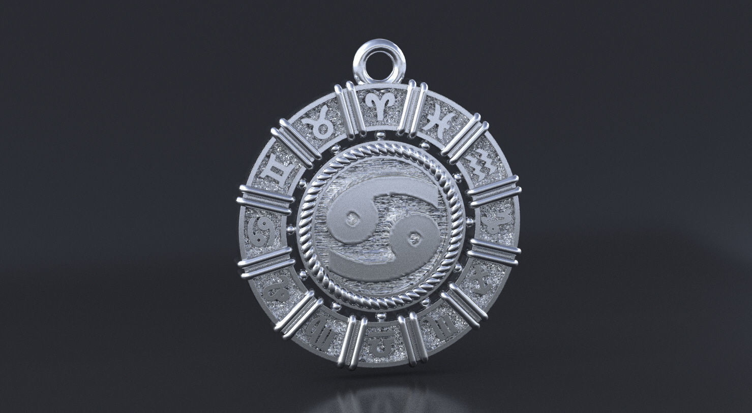 Zodiac symbol CANCER 3D print model 3D print model_5