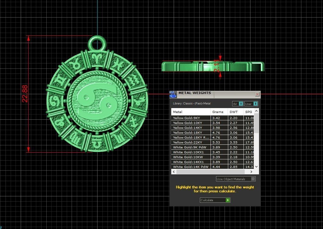 Zodiac symbol CANCER 3D print model 3D print model_7