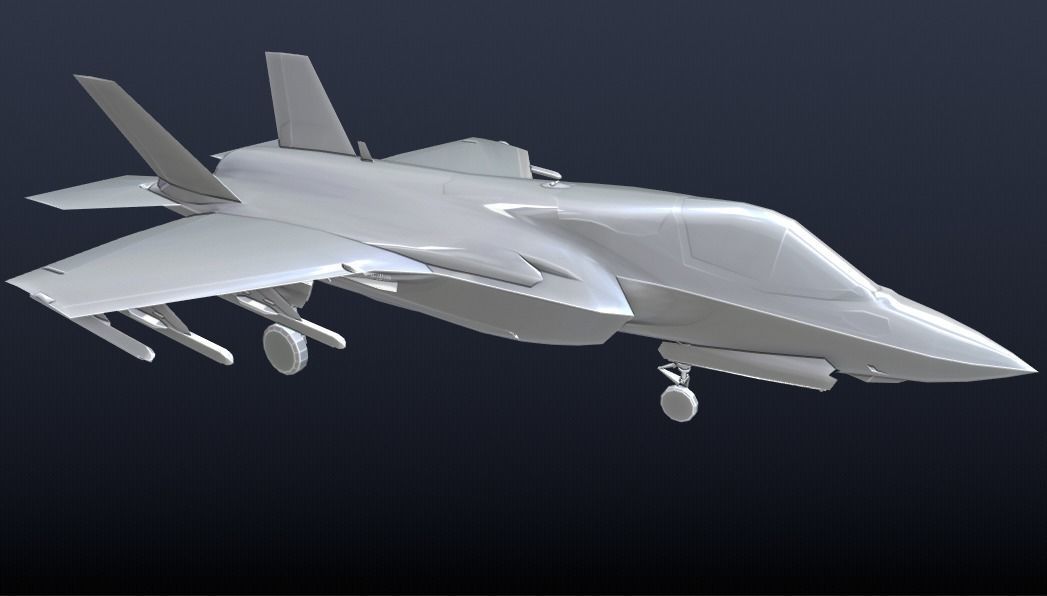 F-35 Lightning II Low-poly 3D model_3