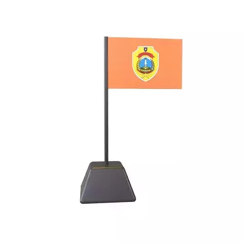 Flag of Timor Timur v1 001 Low-poly 3D model