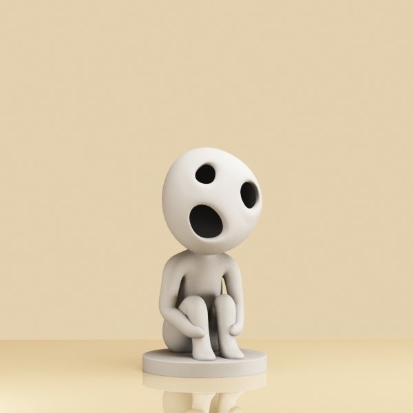 Set of Kodama 005-007 3D print model_15