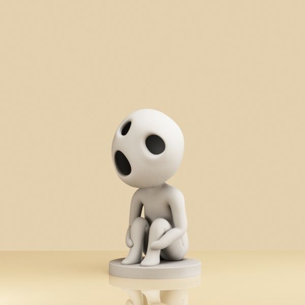 Set of Kodama 005-007 3D print model_9