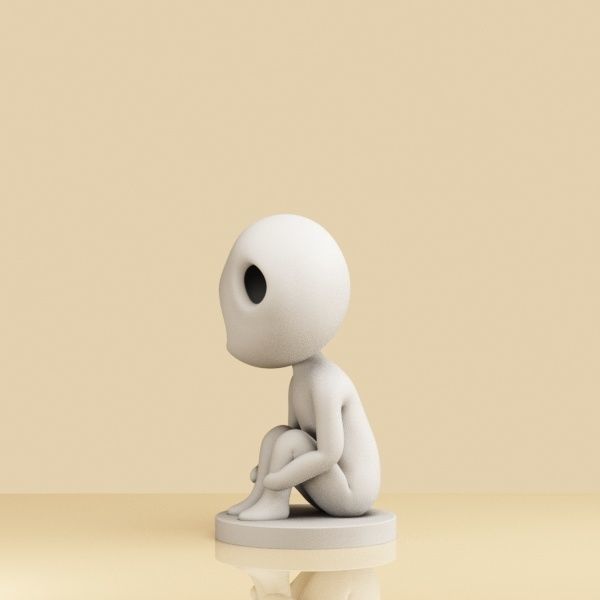 Set of Kodama 005-007 3D print model_10