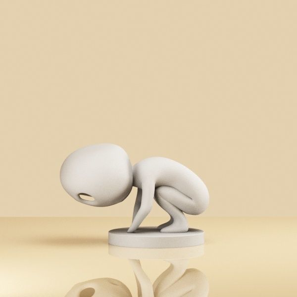 Set of Kodama 005-007 3D print model_2