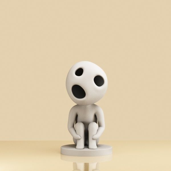 Set of Kodama 005-007 3D print model_8
