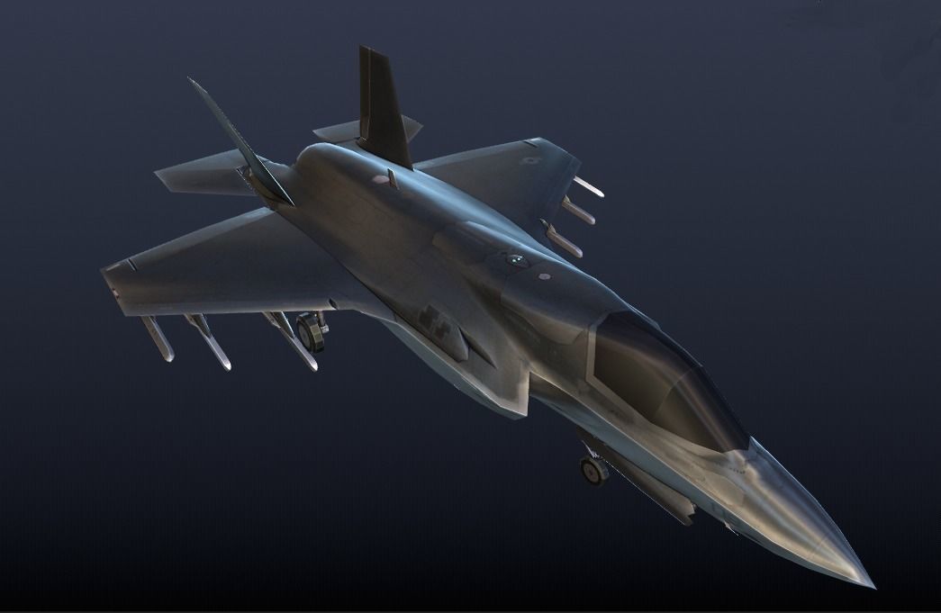 F-35 Lightning II Low-poly 3D model_7