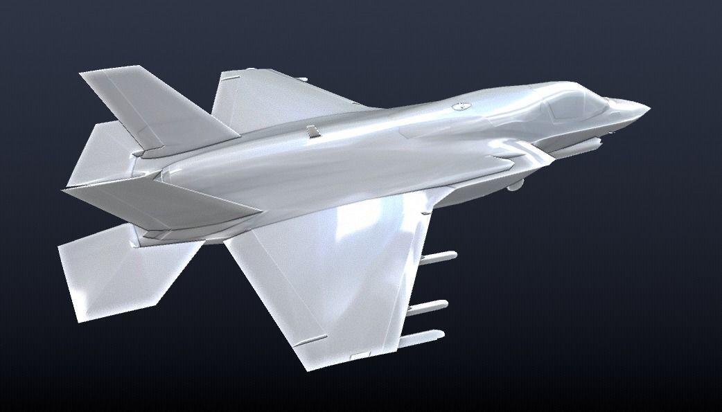 F-35 Lightning II Low-poly 3D model_8