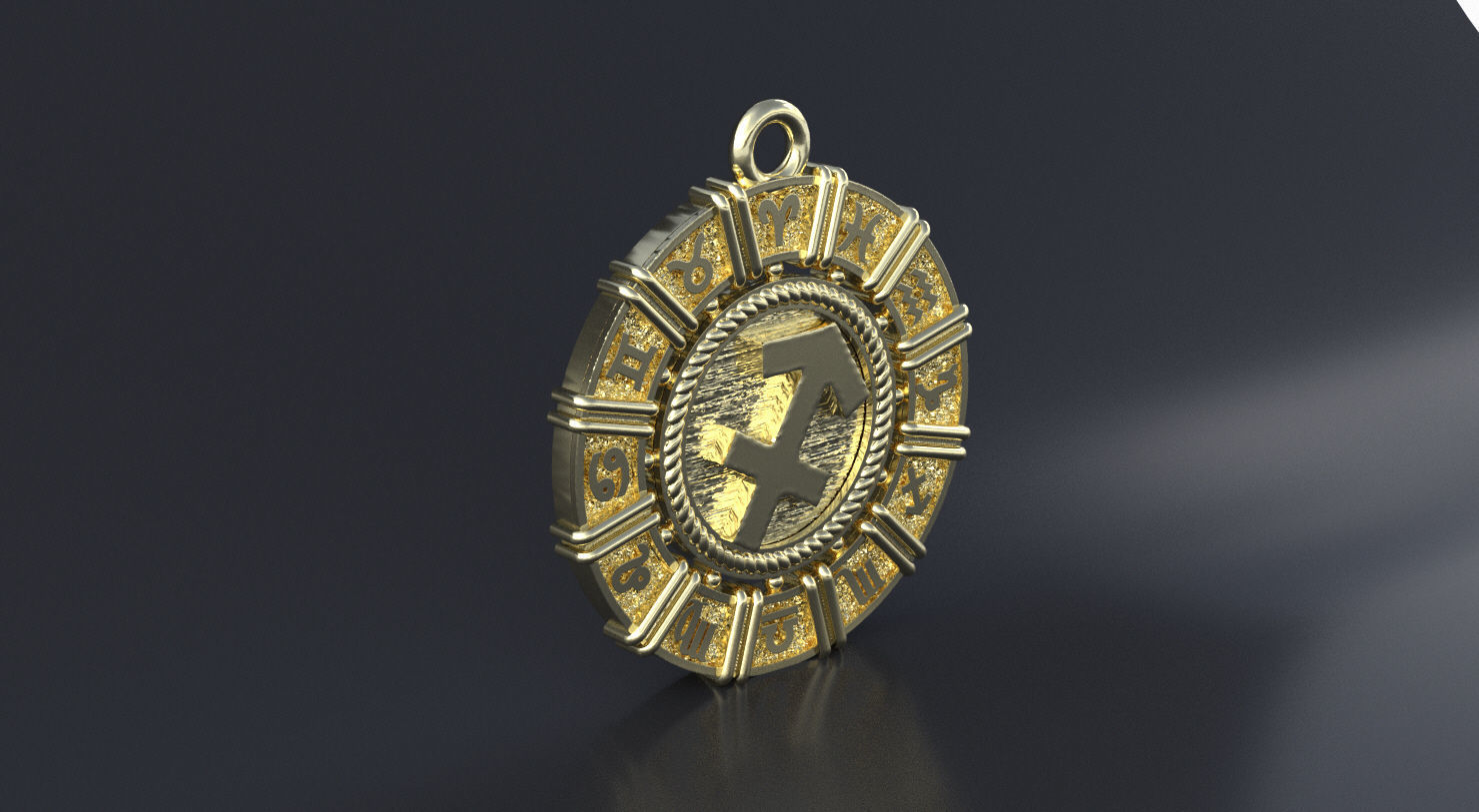 Zodiac symbol   SAGITTARIUS 3D print model 3D print model_4