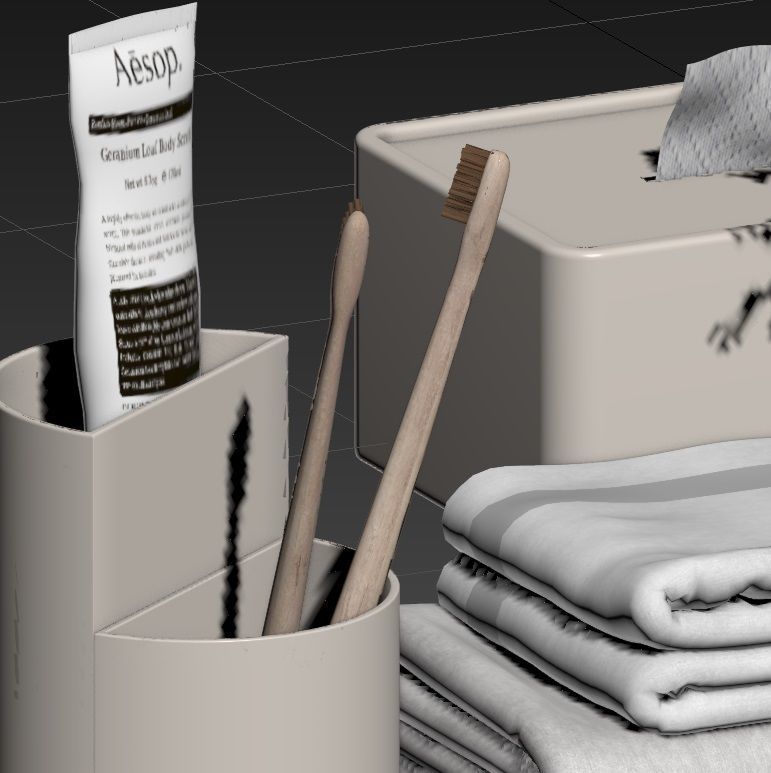 Bathroom-accessories-set-2 bathroom set with toiletries and p... 3D model_16