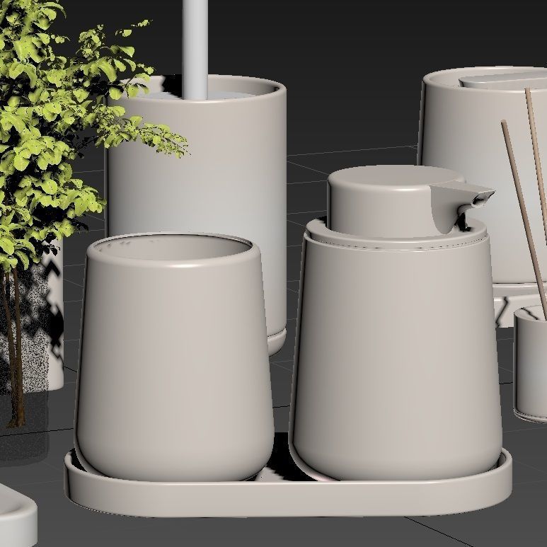 Bathroom-accessories-set-2 bathroom set with toiletries and p... 3D model_13