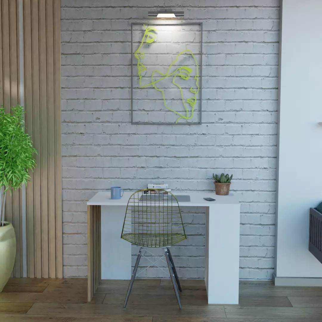 Work Room Low-poly 3D model_0