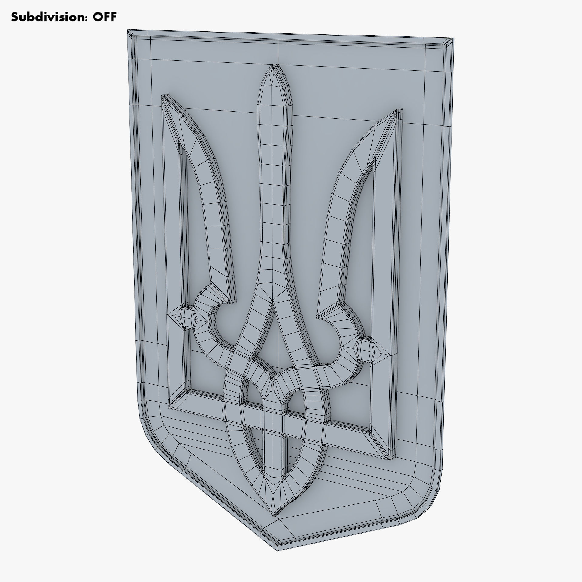 Ukraine State Emblem M 4 3D model_14