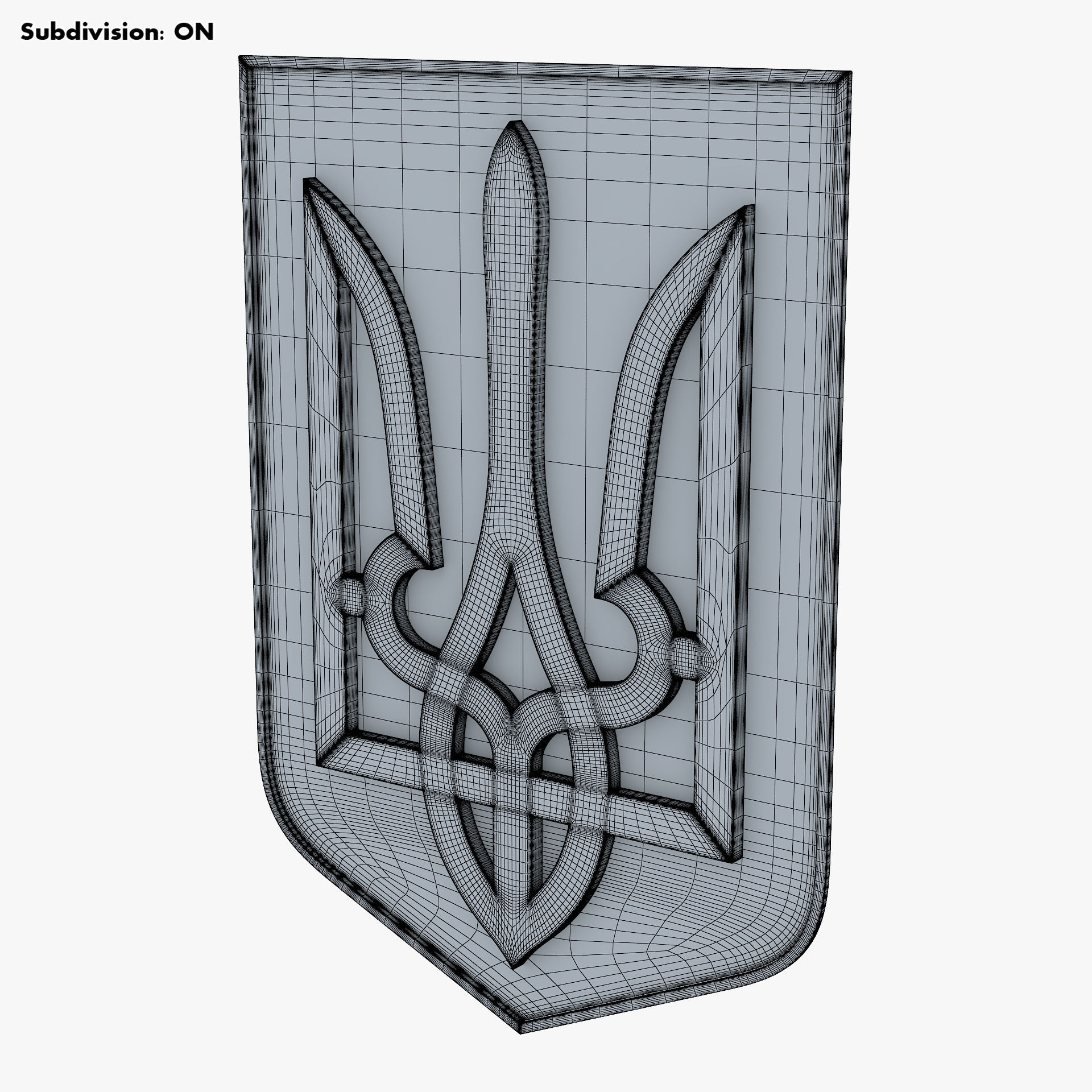 Ukraine State Emblem M 4 3D model_13