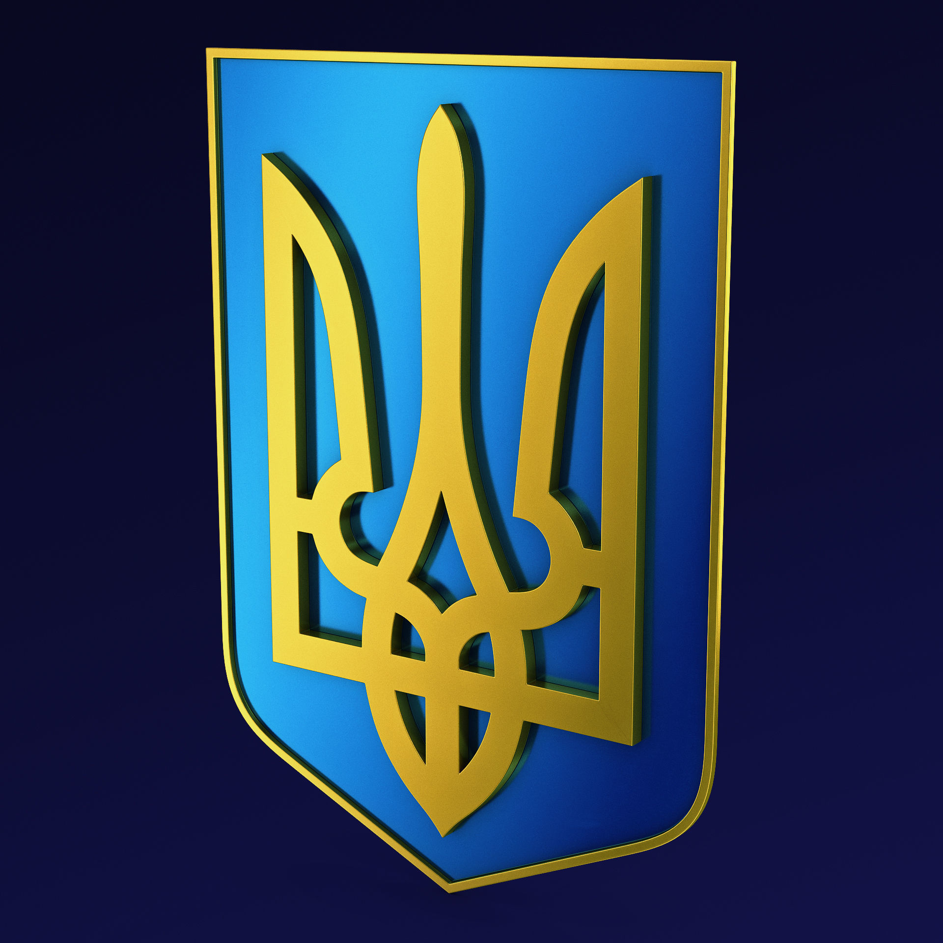 Ukraine State Emblem M 4 3D model_4
