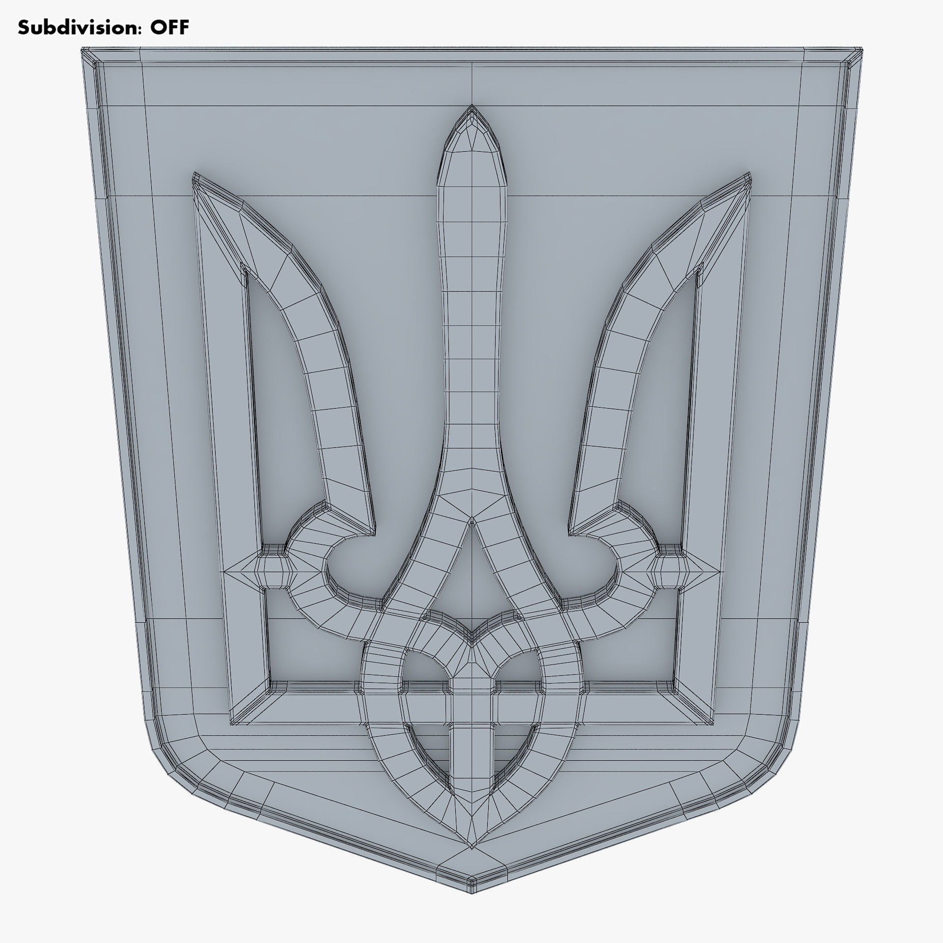 Ukraine State Emblem M 4 3D model_10