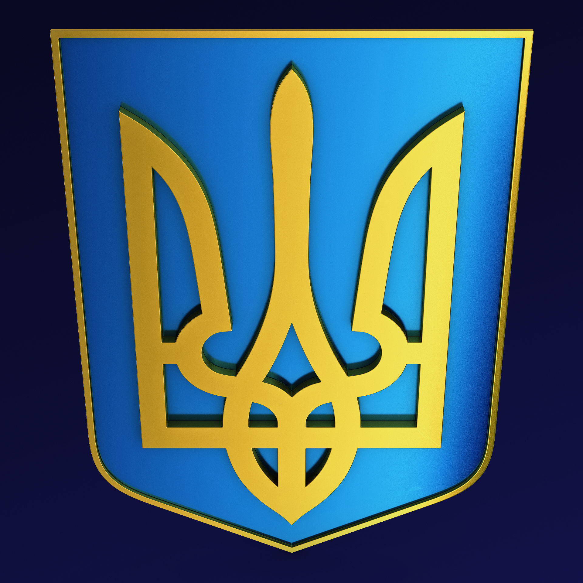 Ukraine State Emblem M 4 3D model_2
