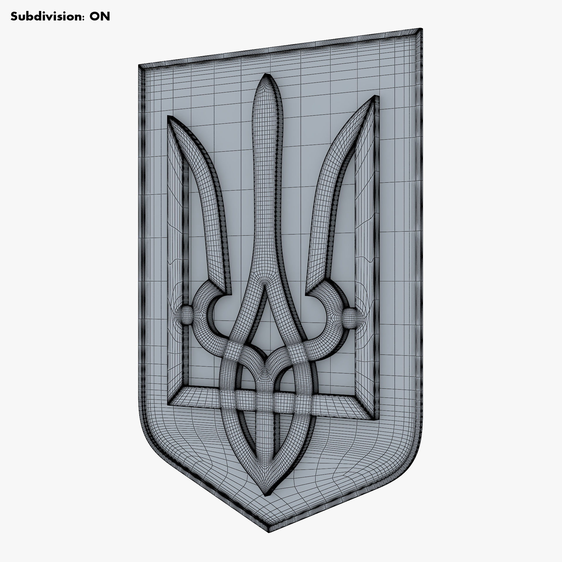Ukraine State Emblem M 4 3D model_11