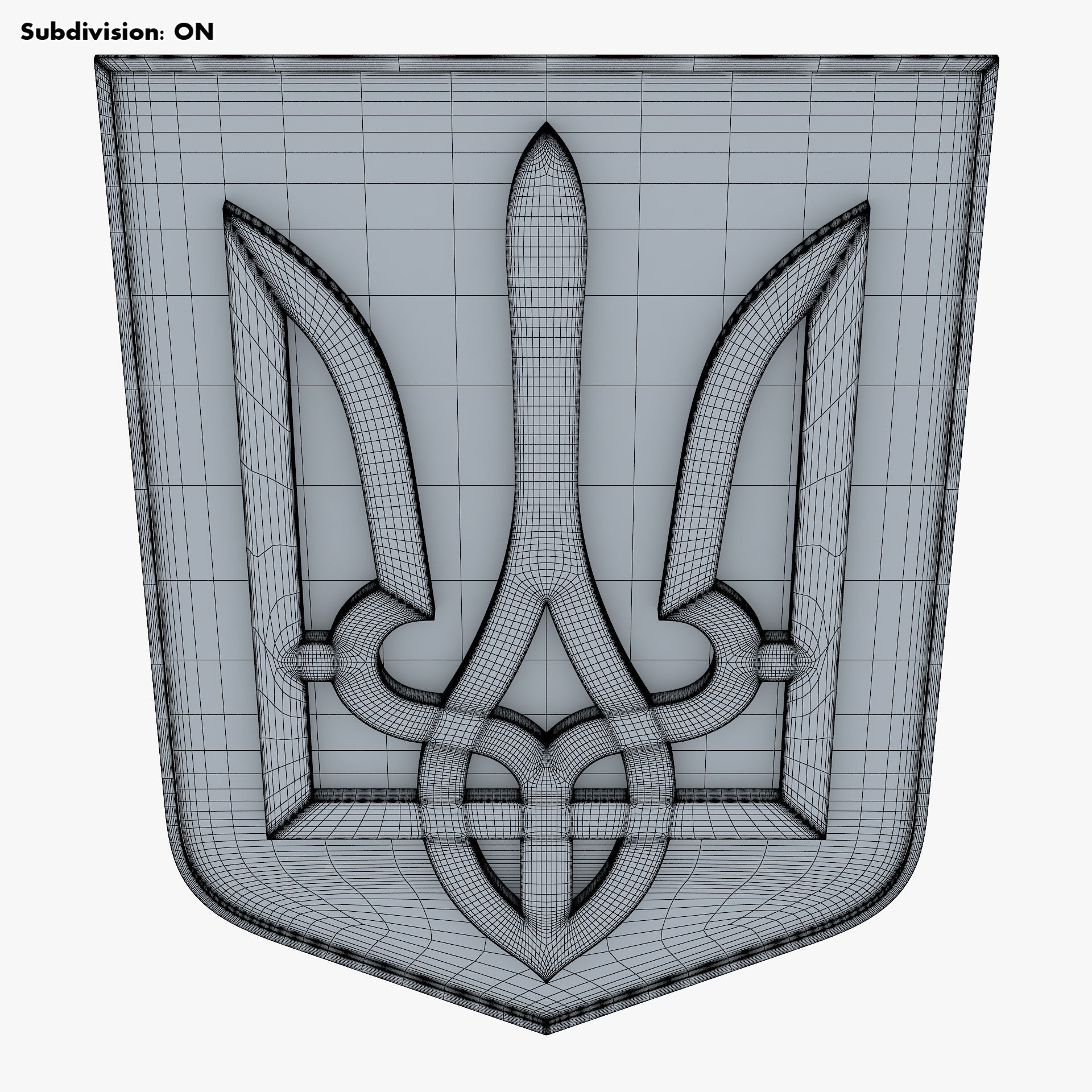 Ukraine State Emblem M 4 3D model_9