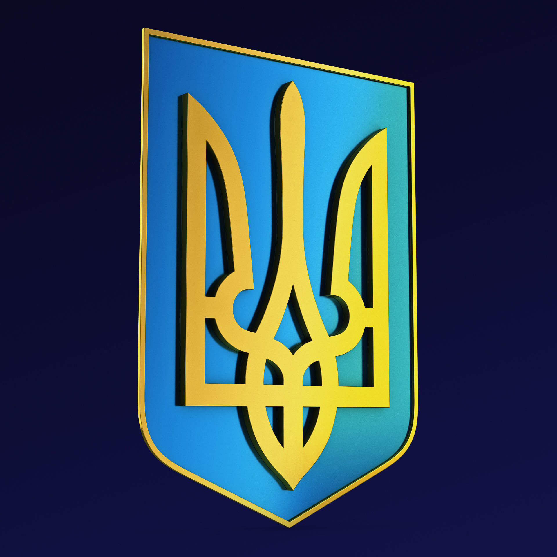 Ukraine State Emblem M 4 3D model_5