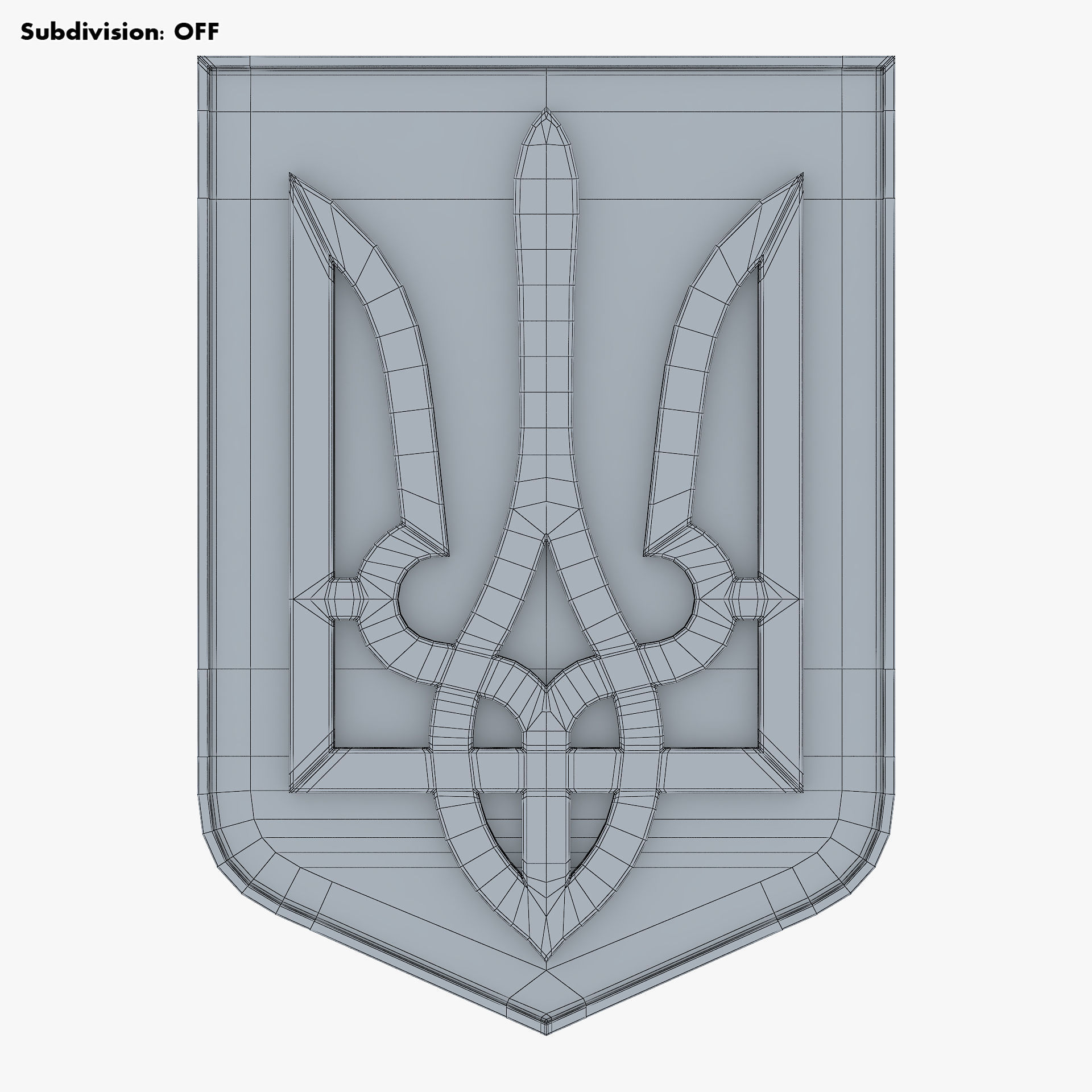 Ukraine State Emblem M 4 3D model_8