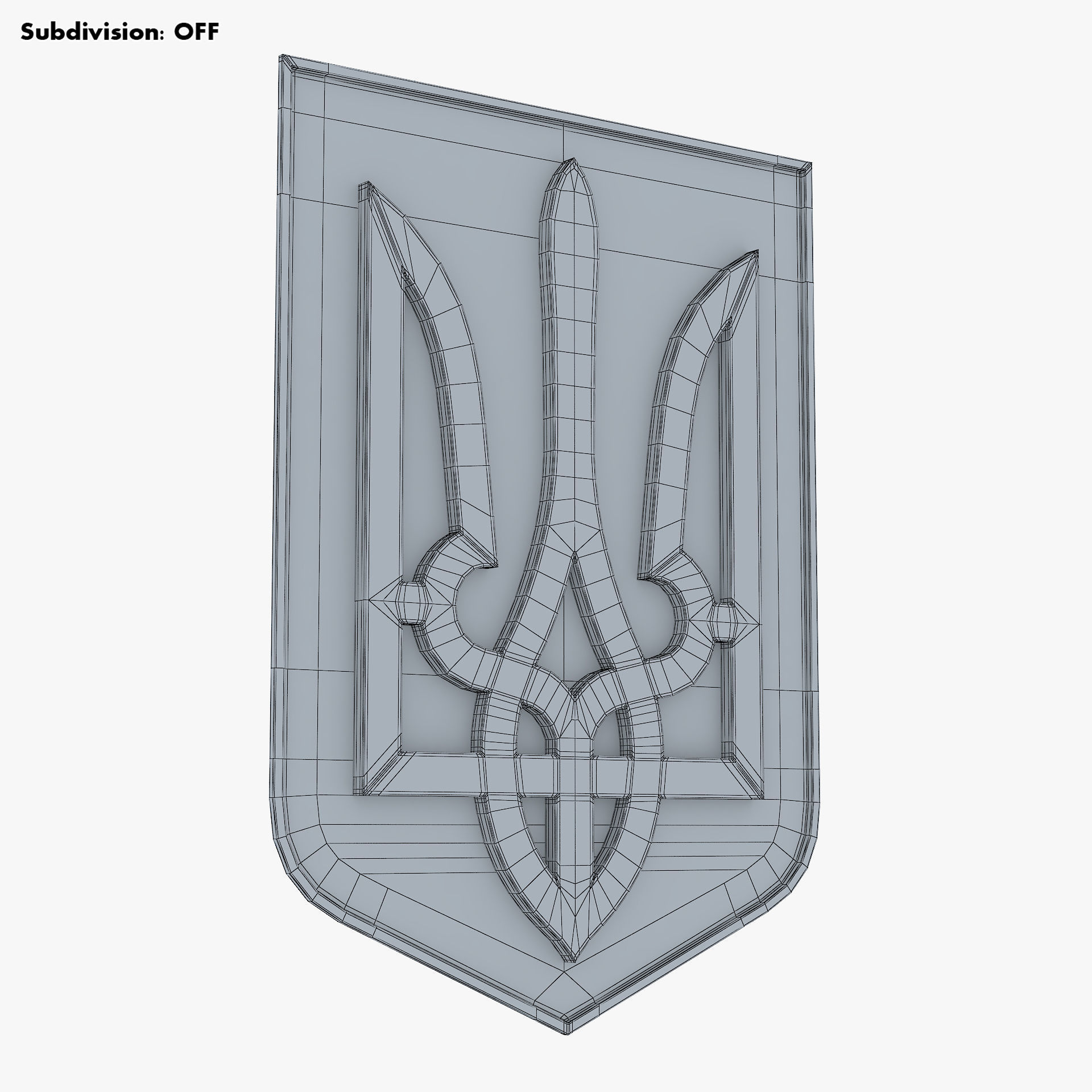 Ukraine State Emblem M 4 3D model_16