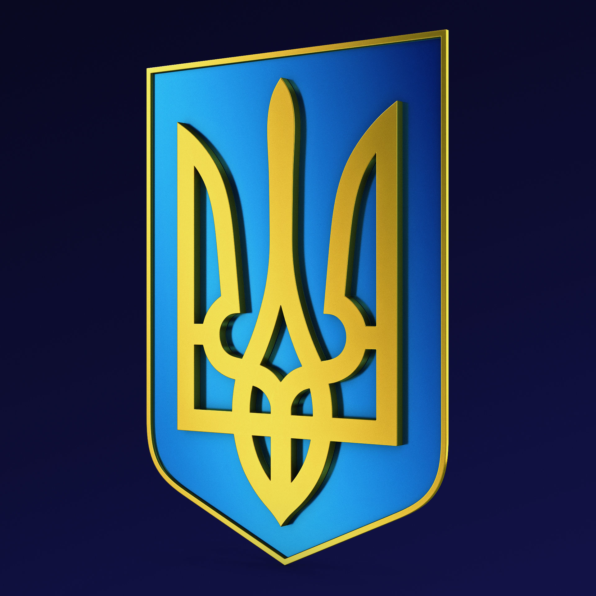 Ukraine State Emblem M 4 3D model_3