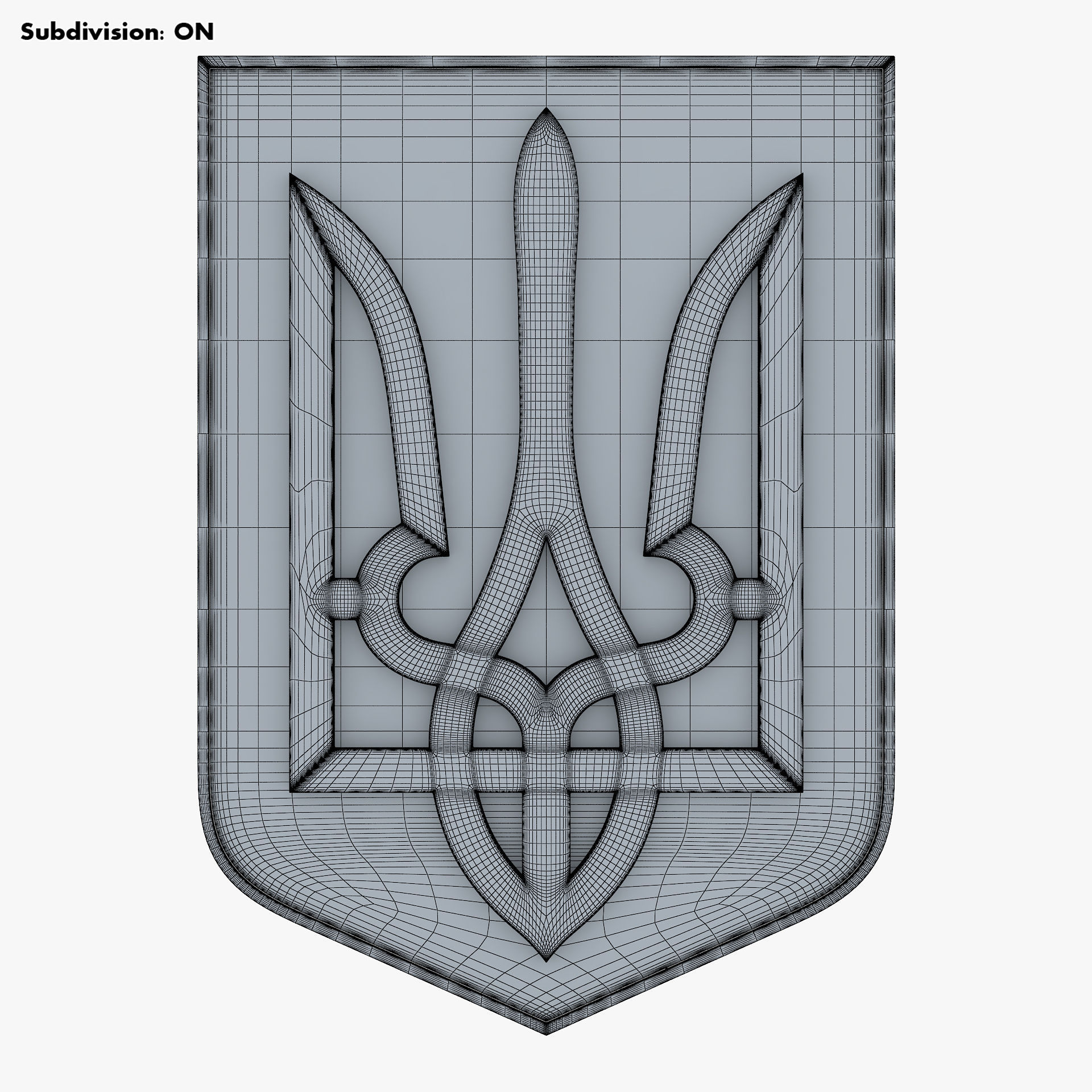 Ukraine State Emblem M 4 3D model_7