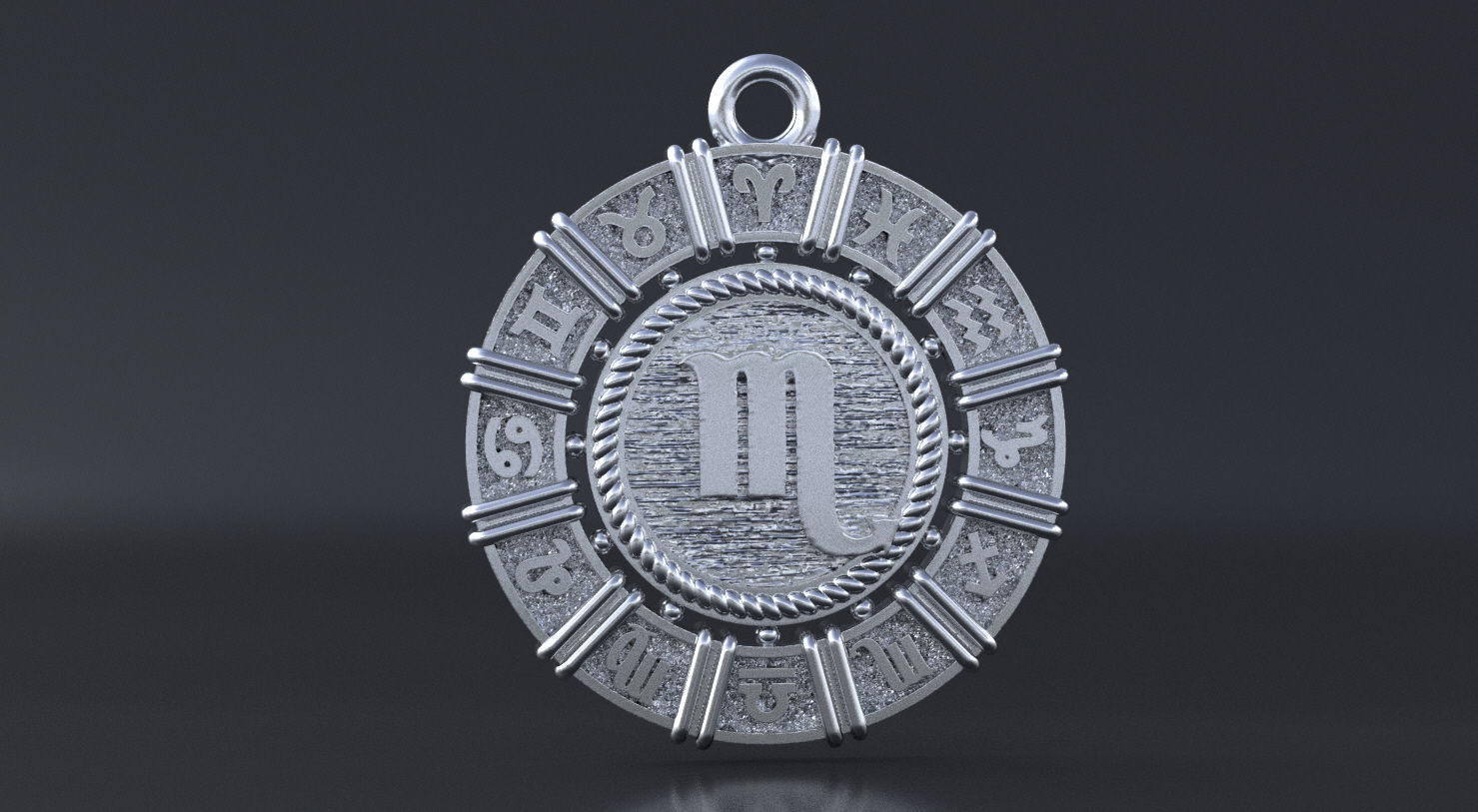 Zodiac symbol   SCORPIO 3D print model 3D print model_4