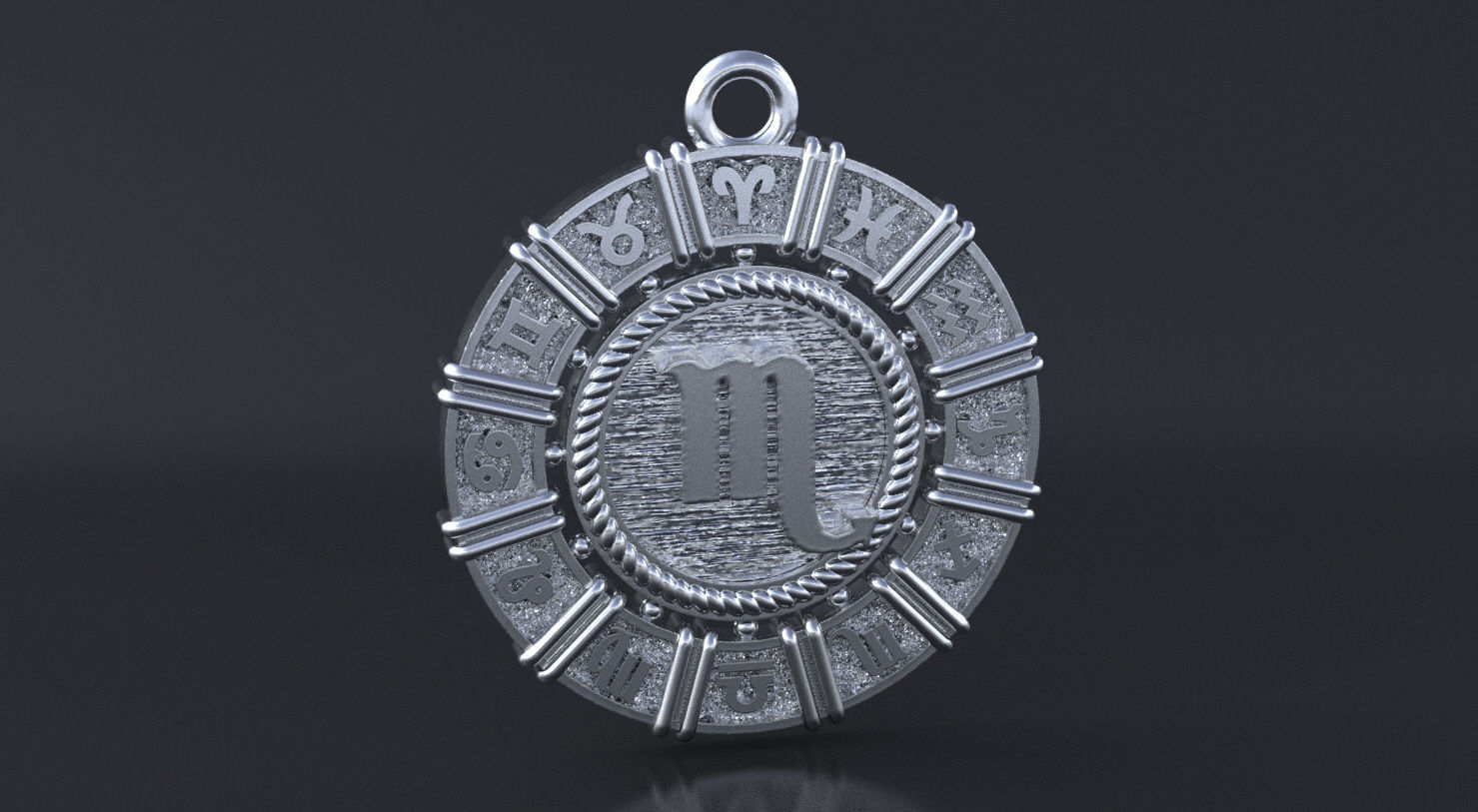 Zodiac symbol   SCORPIO 3D print model 3D print model_2