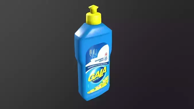 Gala detergent plastic bottle washing dishes