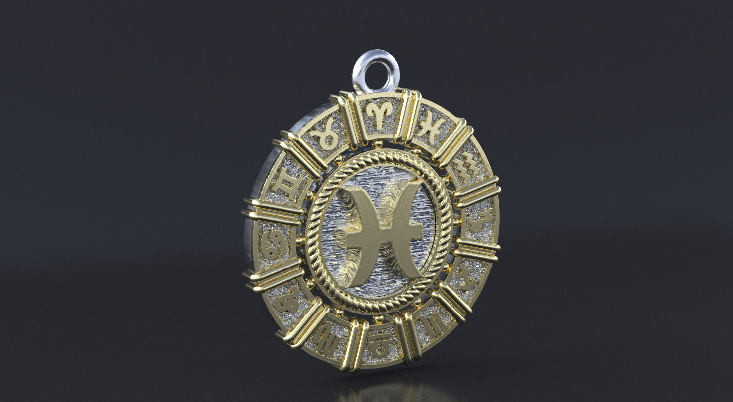 Zodiac symbol   pisces 3D print model 3D print model_1