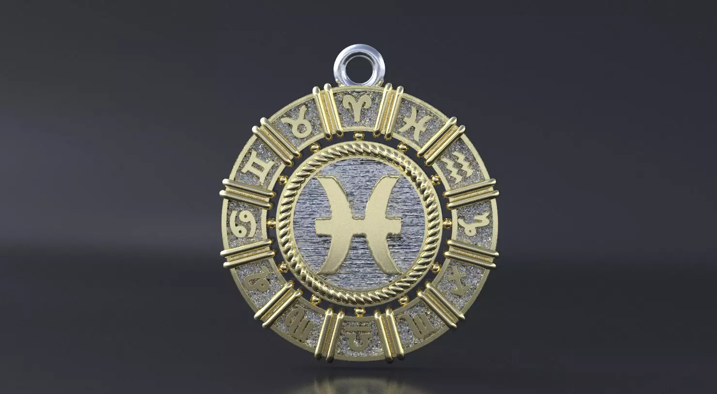 Zodiac symbol   pisces 3D print model 3D print model_0