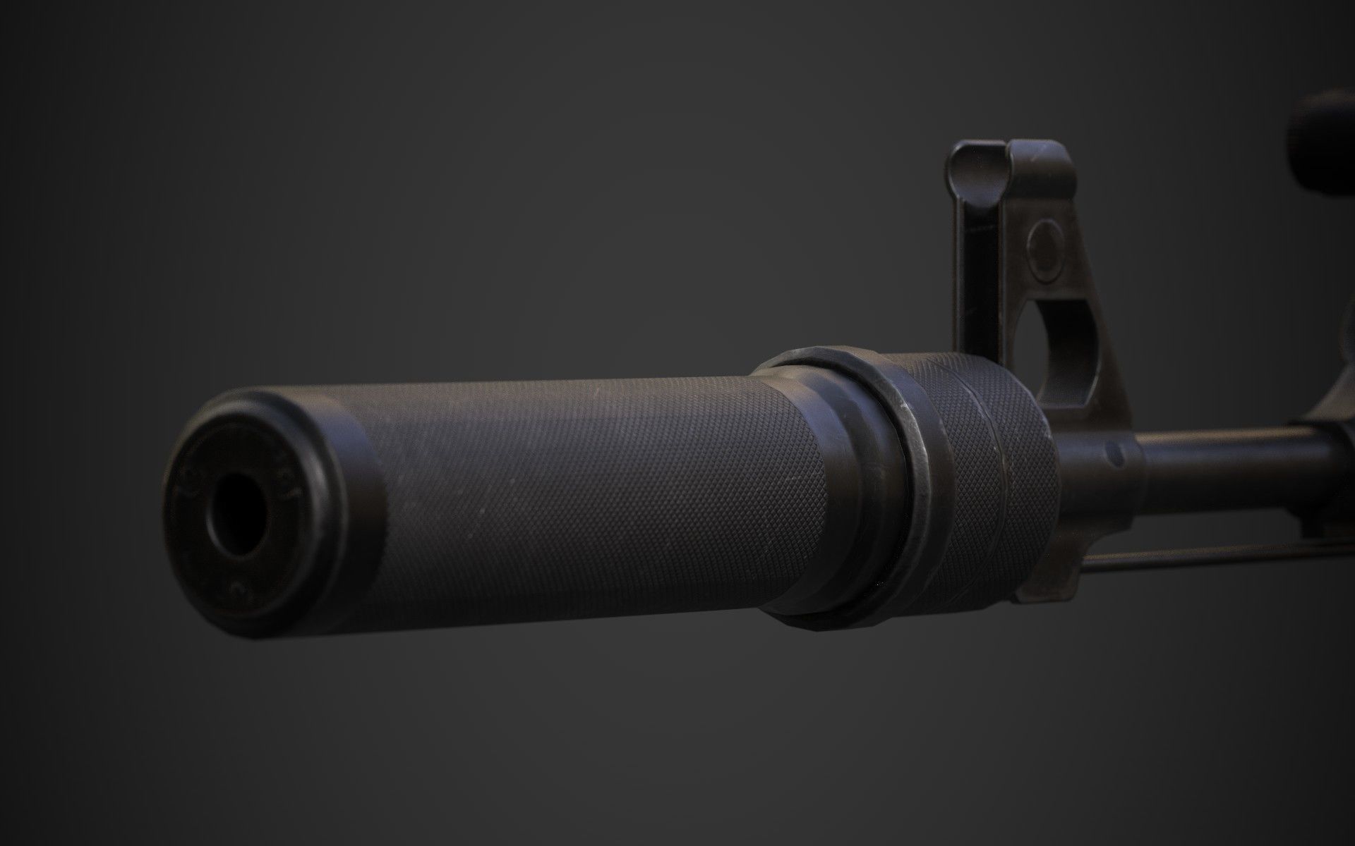 AK-47 rifle Low-poly 3D model_15