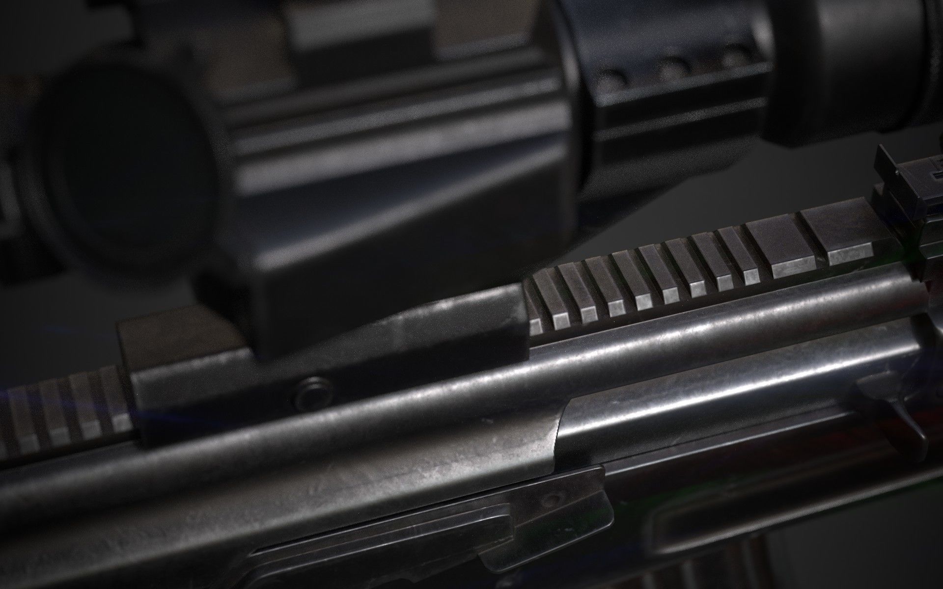 AK-47 rifle Low-poly 3D model_6