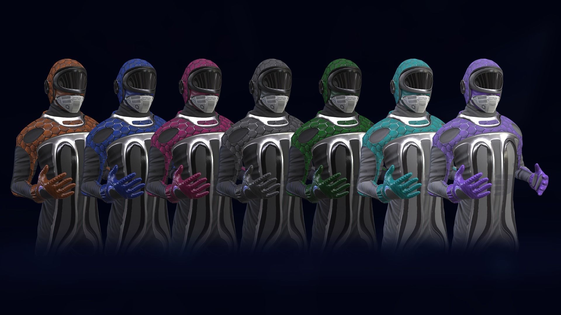 Sci-Fi Pilot Low-poly 3D model_1