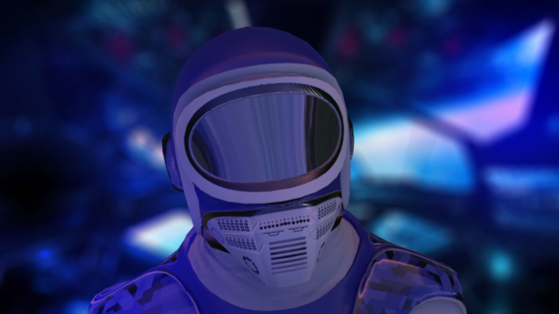 Sci-Fi Pilot Low-poly 3D model_10