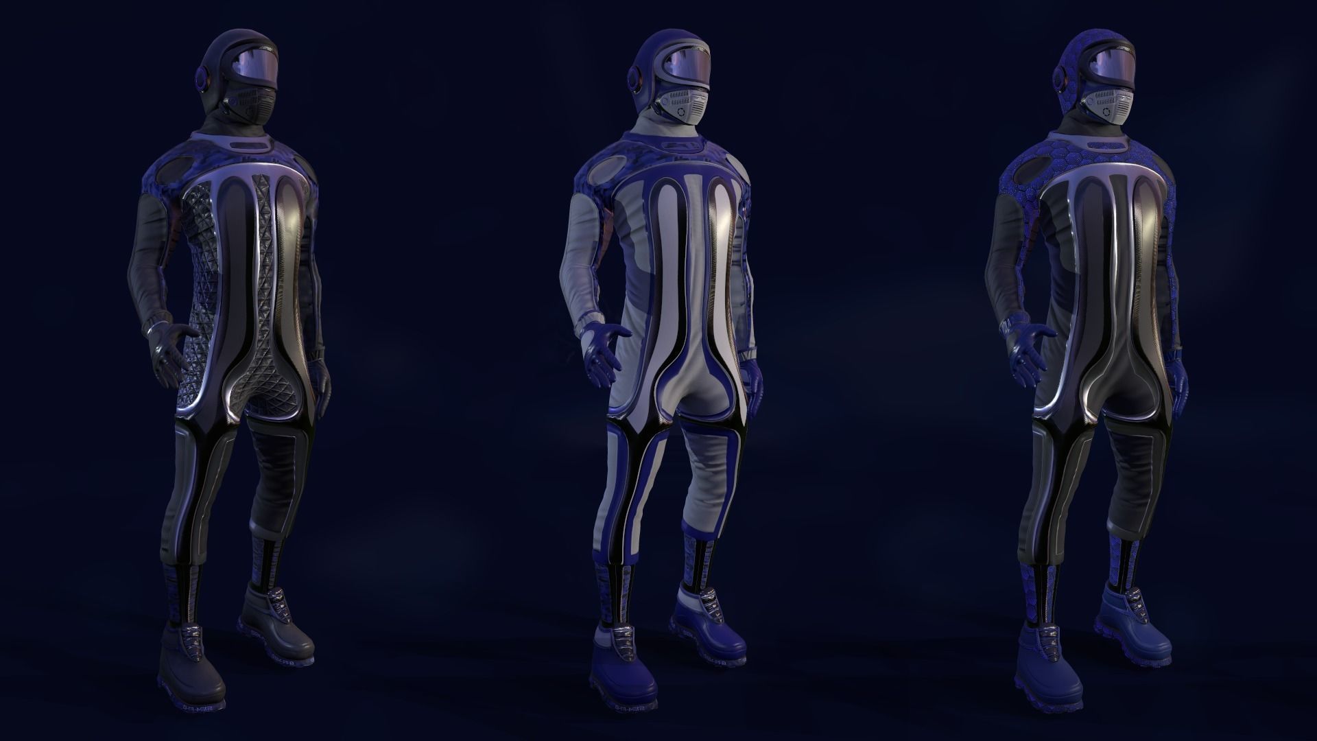 Sci-Fi Pilot Low-poly 3D model_3