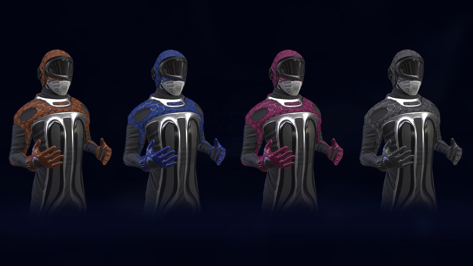 Sci-Fi Pilot Low-poly 3D model_4