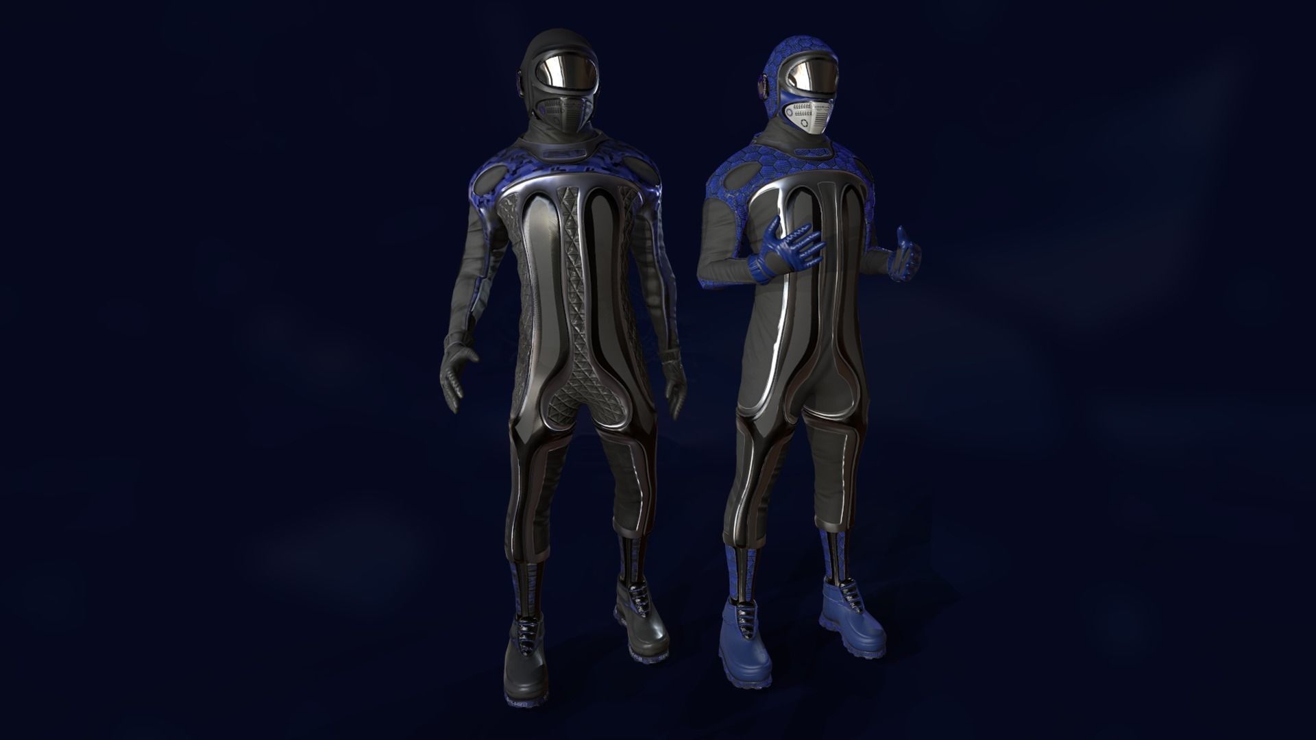 Sci-Fi Pilot Low-poly 3D model_6