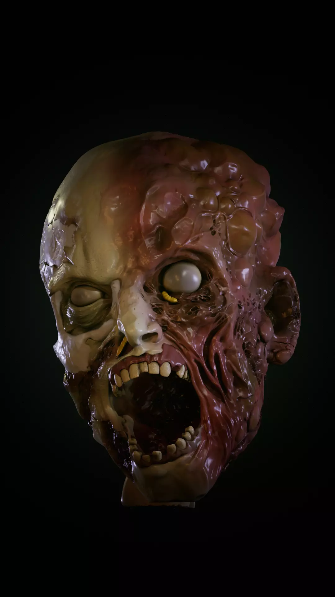 Zombie Head Candy Bowl 3D print model