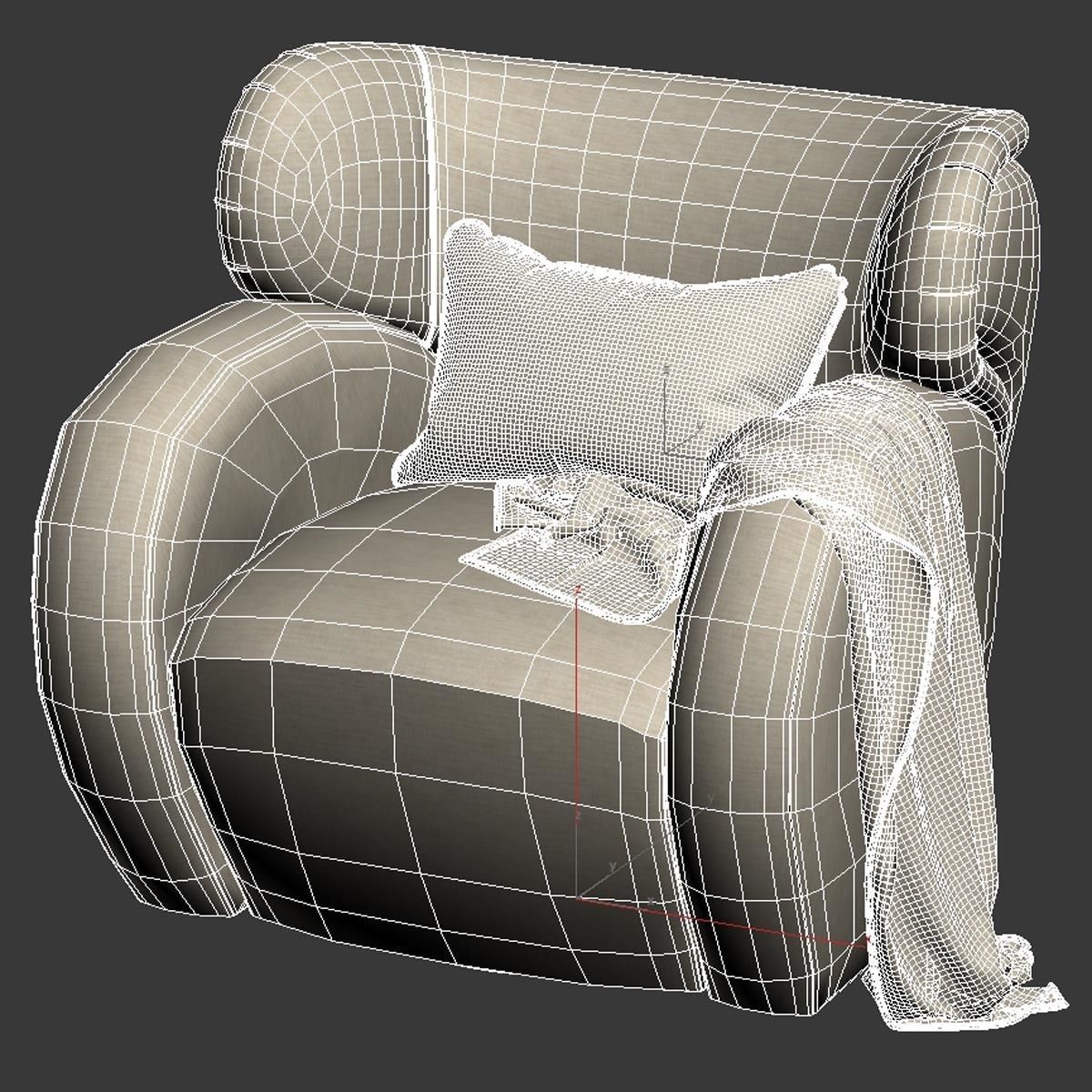 Muskoka living Harlem chair 3D model_7