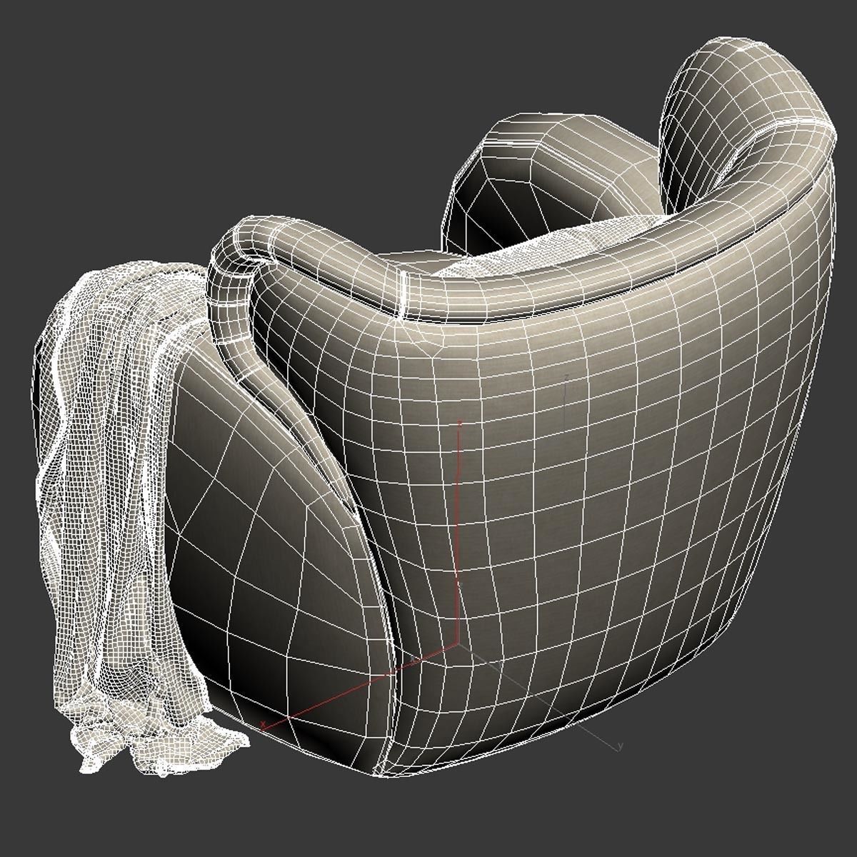 Muskoka living Harlem chair 3D model_6