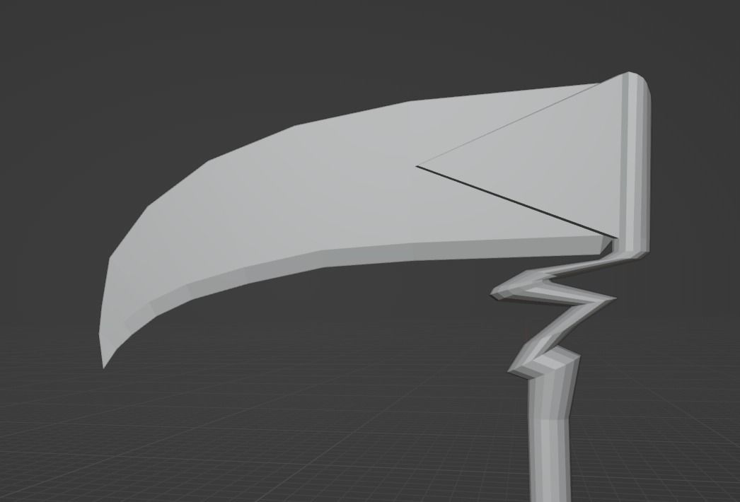 Scythe flag pole Free low-poly 3D model_4